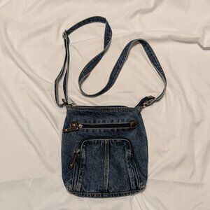 Denim Crossbody Medium Wash Faded Bag